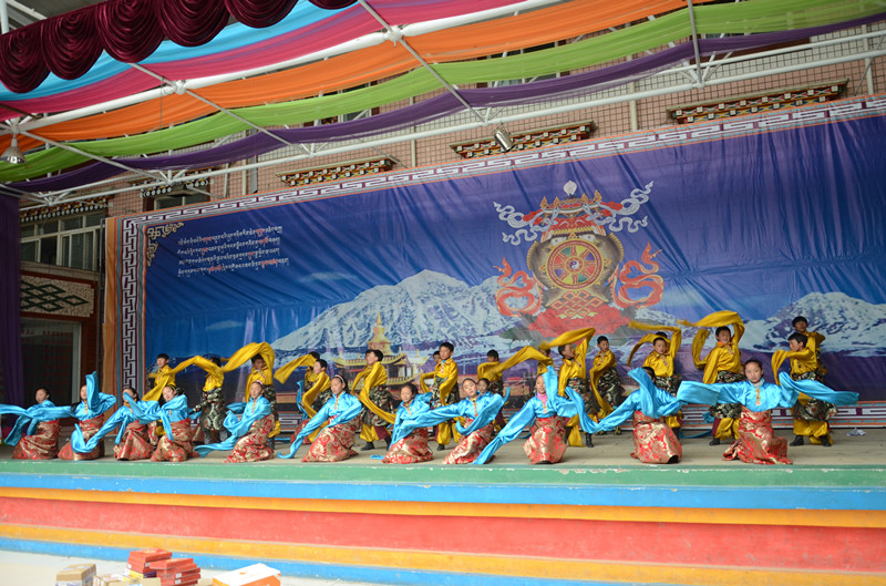 塔公中心小學為大家帶來舞蹈表演《駿馬草原》