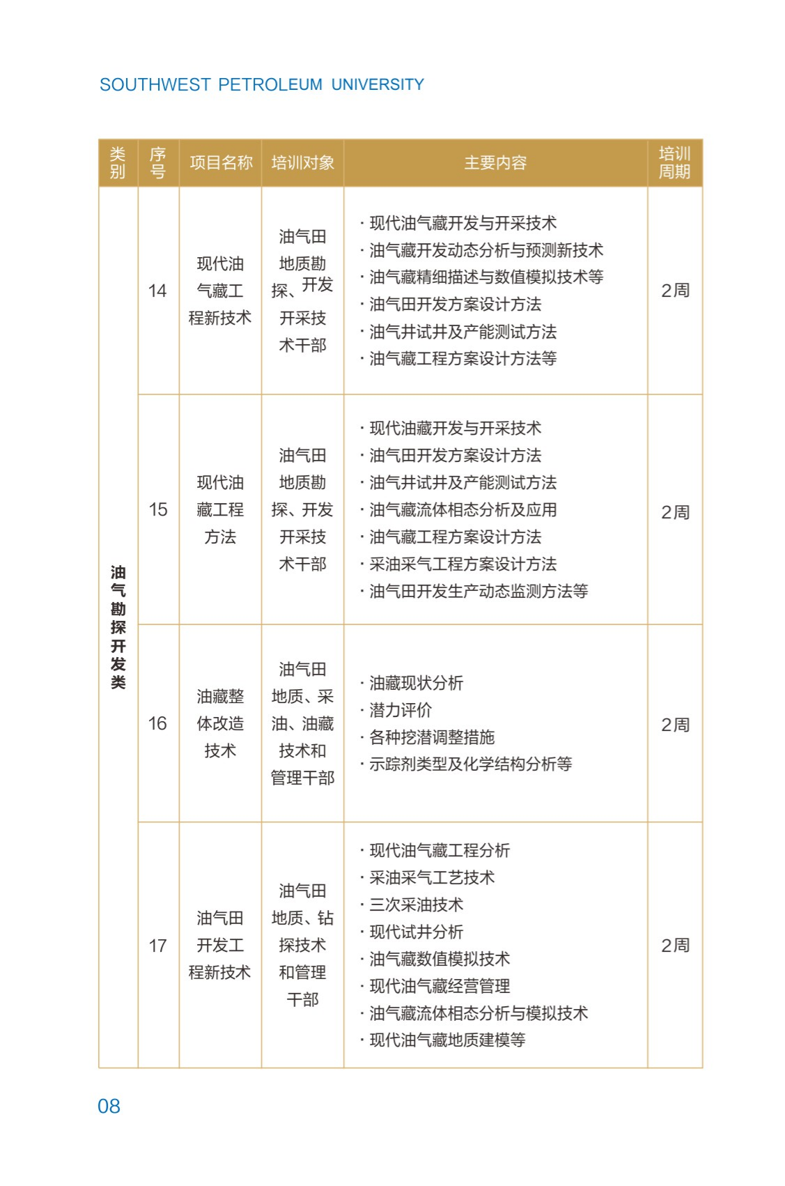 西南石油大學2023年培訓計劃（單頁版）_13