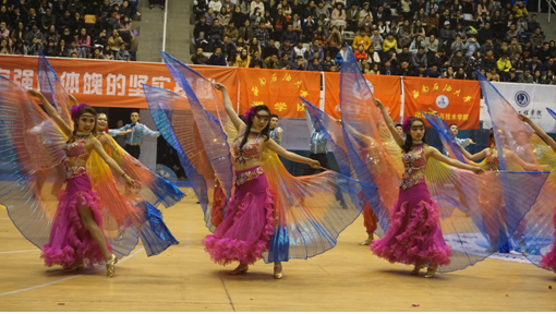 圖7:隊(duì)員精彩演繹《蝴蝶兒飛》