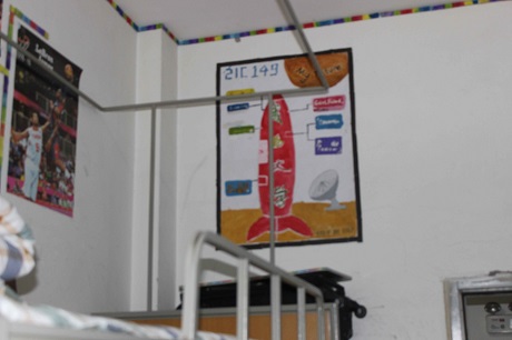 同學(xué)們手工制作的大學(xué)生活文藝海報(bào)